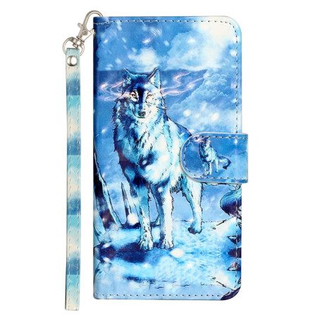 Fodral iPhone 16 Lanyard Snow Wolf