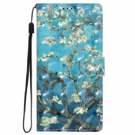 Fodral iPhone 16 Plus Aprikosblommor Med Rem