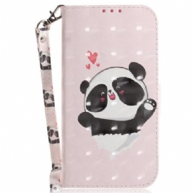 Fodral iPhone 16 Plus Panda Love Med Rem