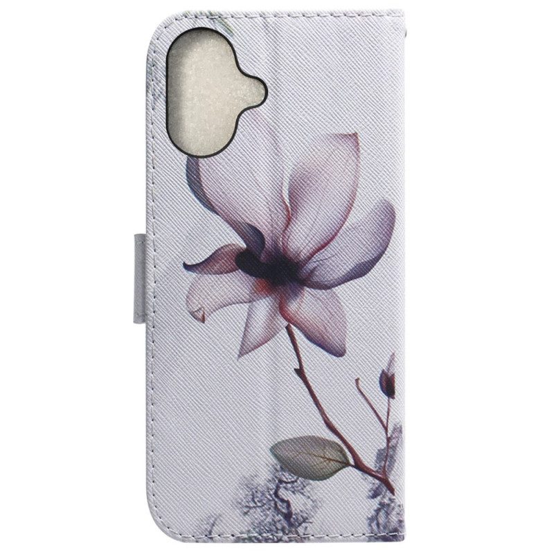 Fodral iPhone 16 Plus Rosa Blomma