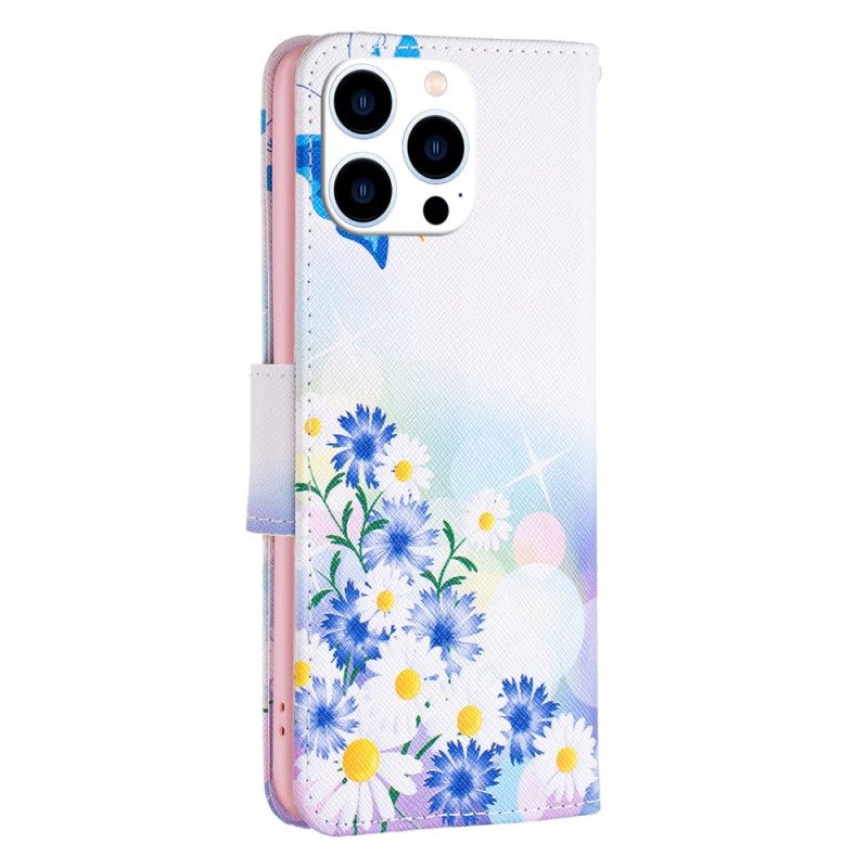 Fodral iPhone 16 Pro Max Fjäril Och Blommor