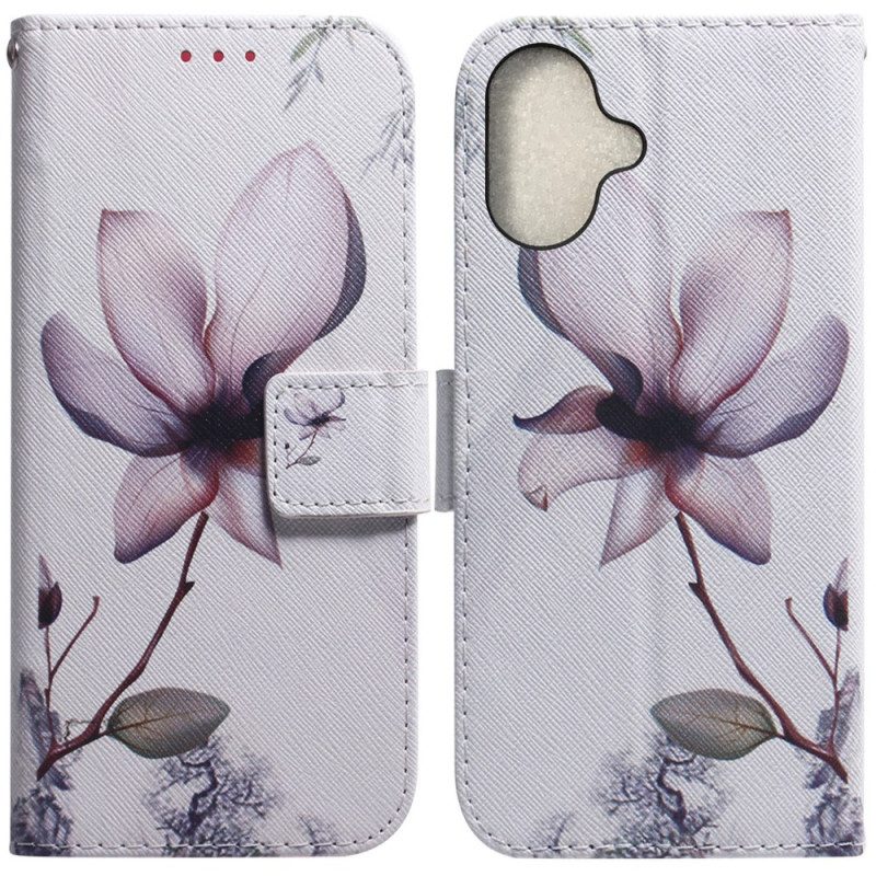 Fodral iPhone 16 Rosa Blomma