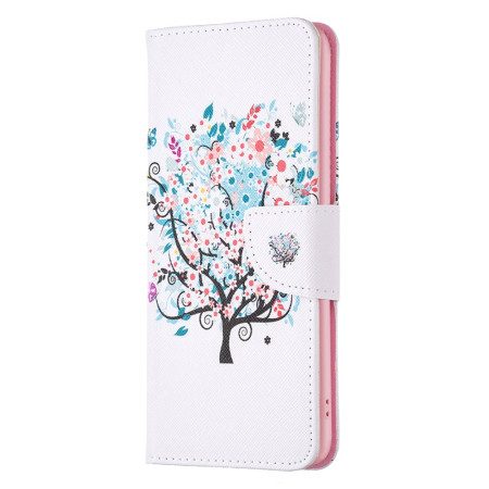 Läderfodral iPhone 16 Pro Max Telefonfodral Blommande Träd