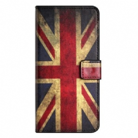 Läderskal Fodral iPhone 16 Pro Max Union Jack Flagga