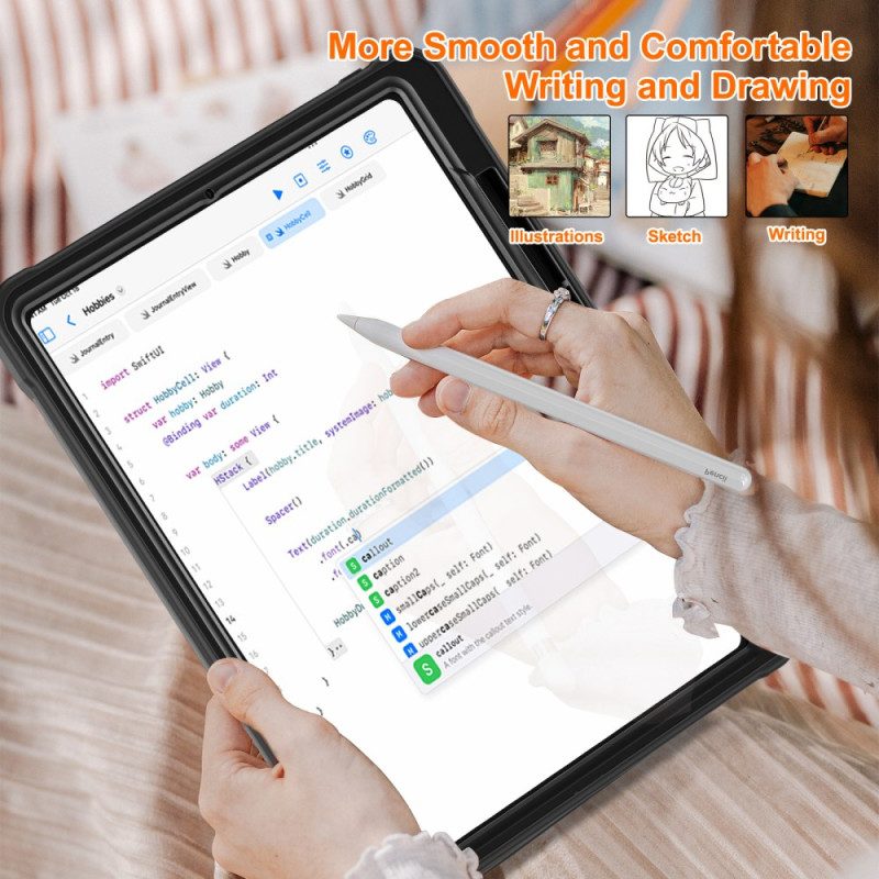Skal För iPad Pro 13 (2024) Roterande Stativ Och Pennhållare