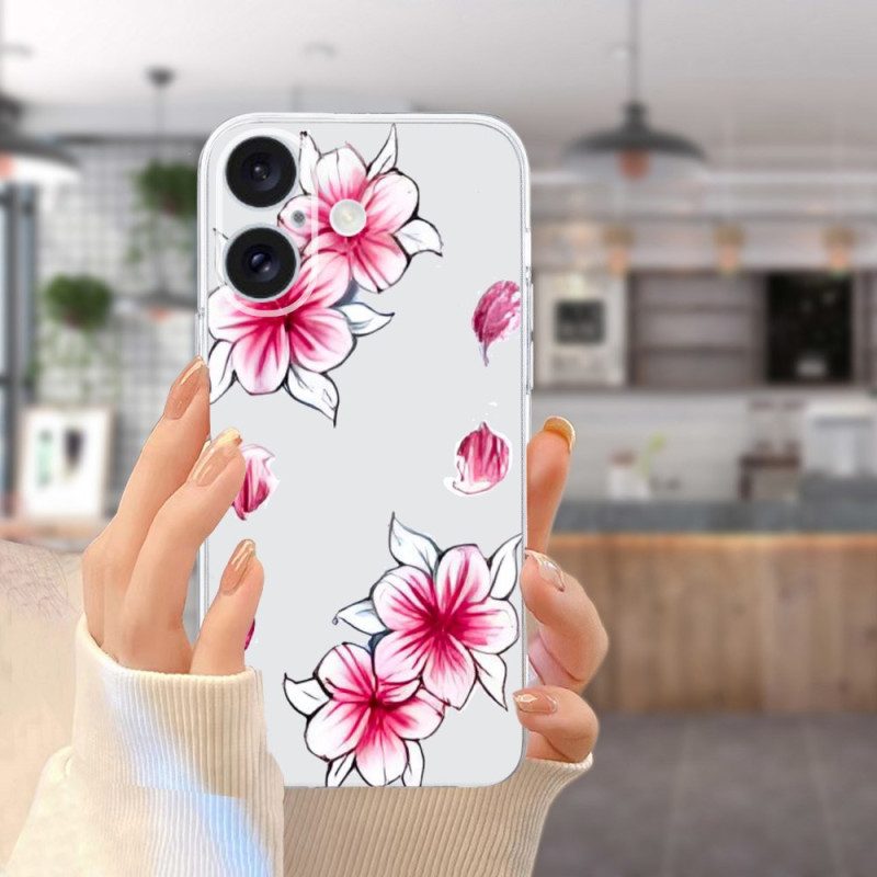 Skal För iPhone 16 Plus Körsbärsblommor