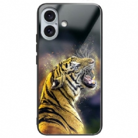 Skal För iPhone 16 Plus Roaring Tiger Tempered Glass