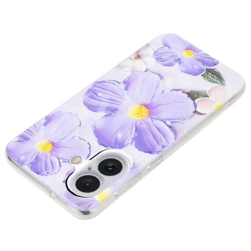 Skal iPhone 16 Lila Blommor