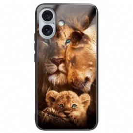 Skal iPhone 16 Plus Lions Härdat Glas