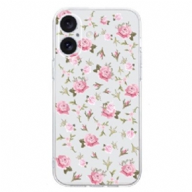 Skal iPhone 16 Plus Små Rosa Blommor