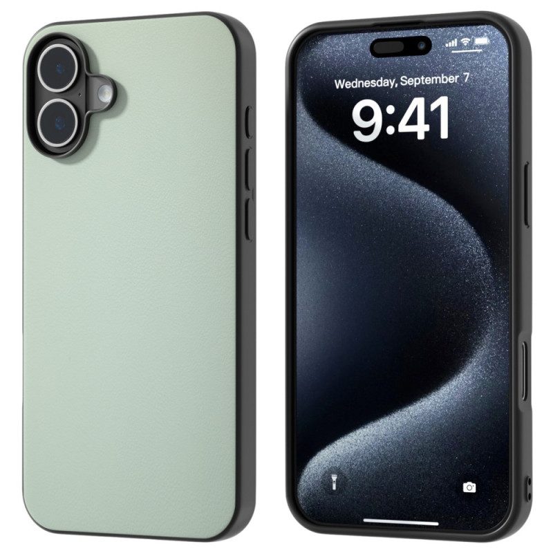 Skal iPhone 16 Plus Telefonfodral Anti-fall Konstläder