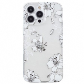 Skal iPhone 16 Pro Max Telefonfodral Vita Blommor