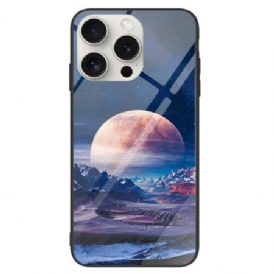 Skal iPhone 16 Pro Vitt Planet Härdat Glas