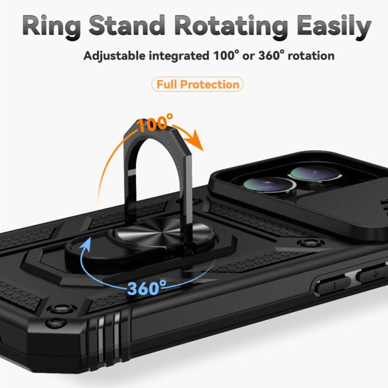 Skal iPhone 16 Ringstöd Och Objektivt Skydd