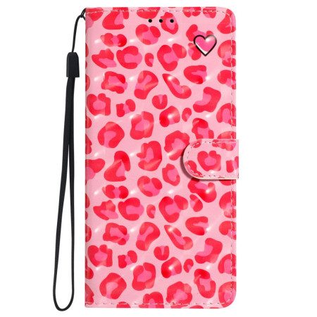 Skyddsfodral iPhone 16 Plus Rosa Leopardtryck Med Rem