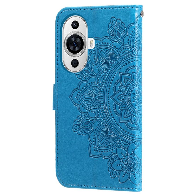 Läderfodral Huawei Nova 12s Telefonfodral Mandala Dekor Med Rem