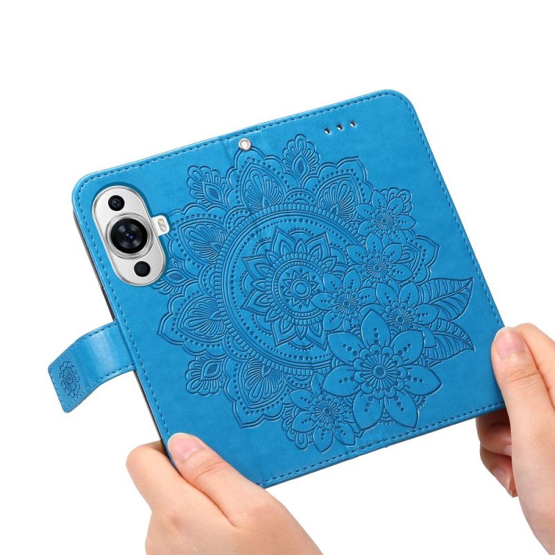 Läderfodral Huawei Nova 12s Telefonfodral Mandala Dekor Med Rem