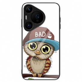 Skal Huawei Pura 70 Pro Telefonfodral Bad Owl Härdat Glas