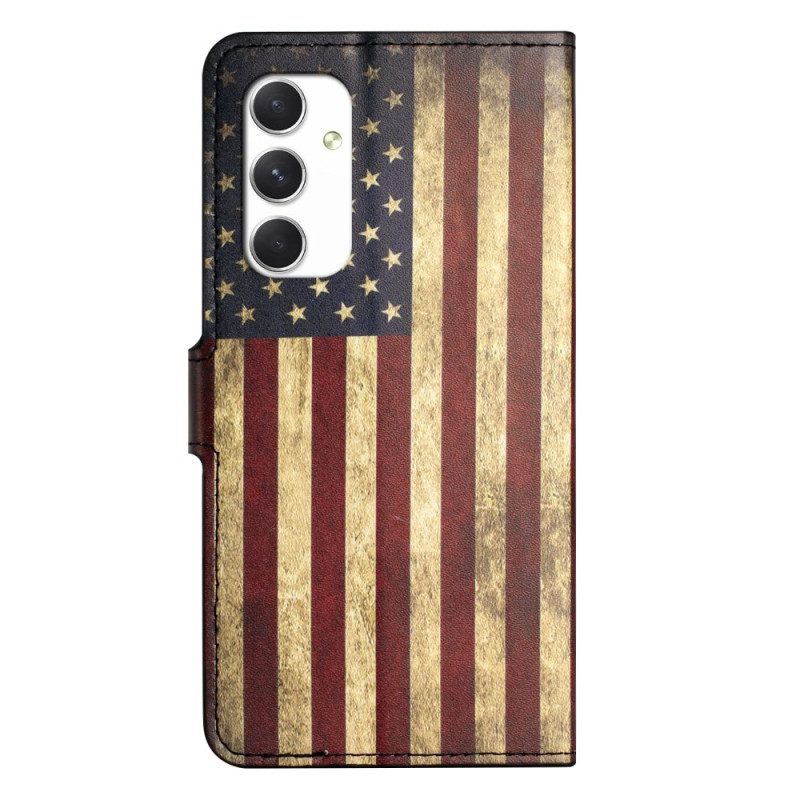 Fodral För Samsung Galaxy A16 5g Vintage Amerikansk Flagga