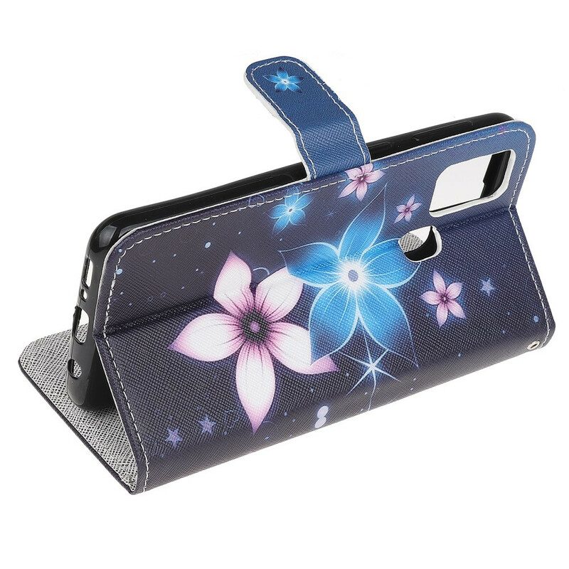 Fodral För Samsung Galaxy A21s Med Kedjar Lunar Strap Blommor