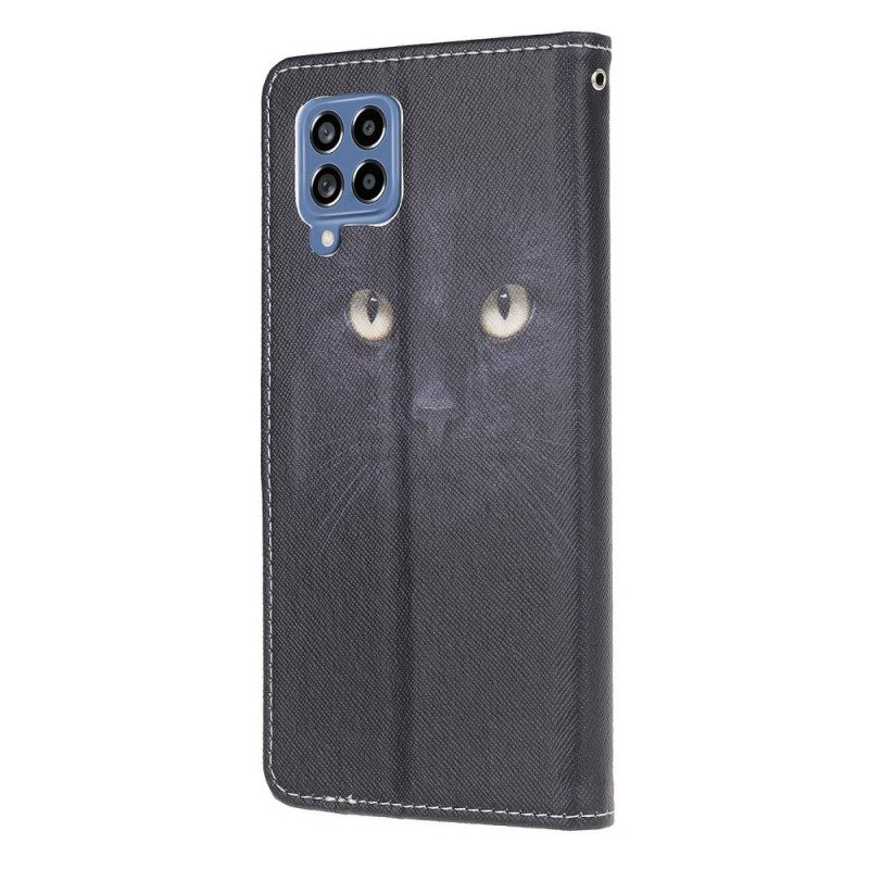 Fodral För Samsung Galaxy M53 5G Med Kedjar Thong Cat Eyes