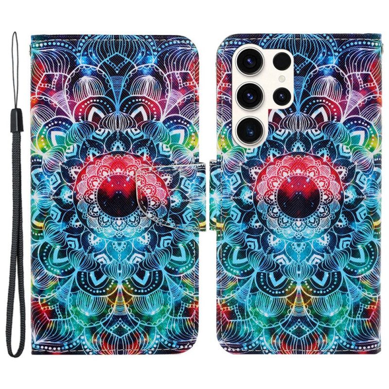 Fodral För Samsung Galaxy S24 Ultra 5g Mandala Med Rem