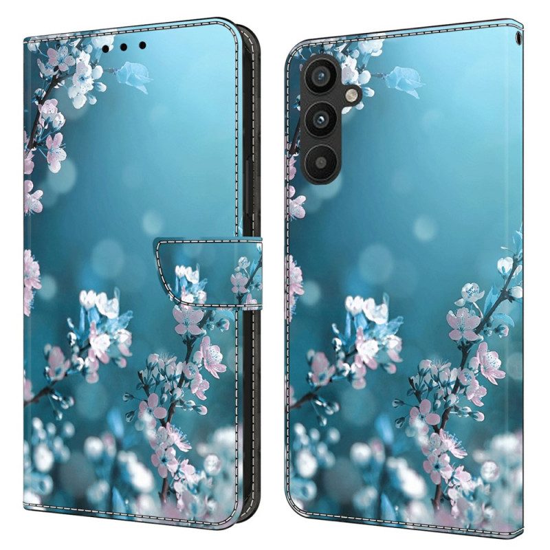 Fodral Samsung Galaxy A15 Vita Blommor