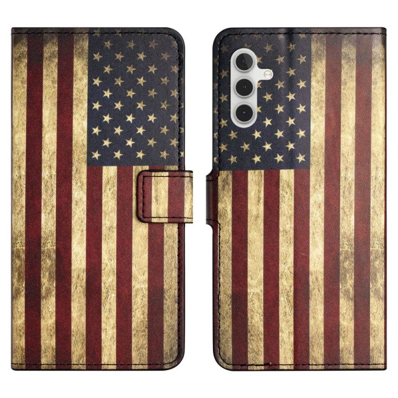 Fodral Samsung Galaxy S24 Fe Vintage Amerikansk Flagga