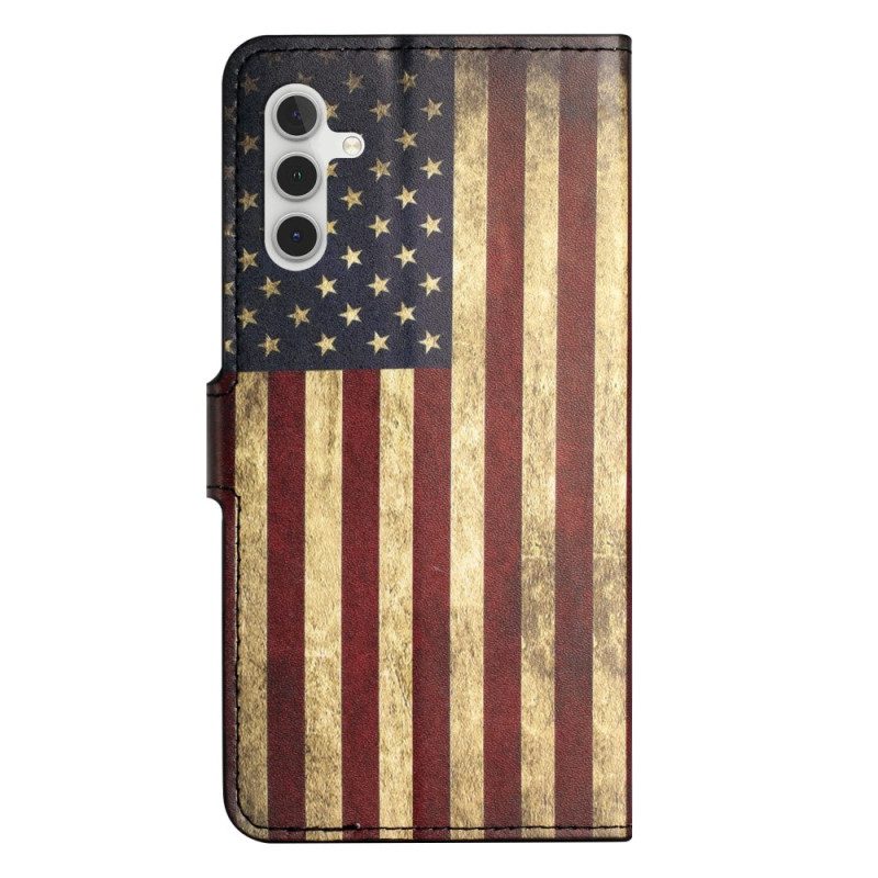 Fodral Samsung Galaxy S24 Fe Vintage Amerikansk Flagga