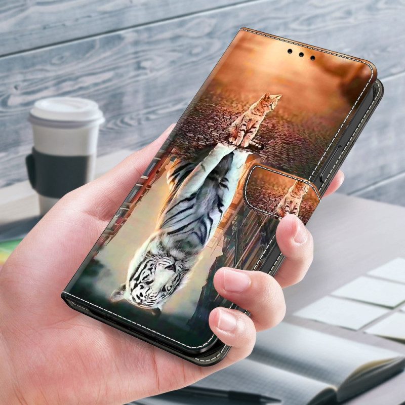 Fodral Samsung Galaxy S24 Plus 5g 3d-mönster Av Katt Och Tiger