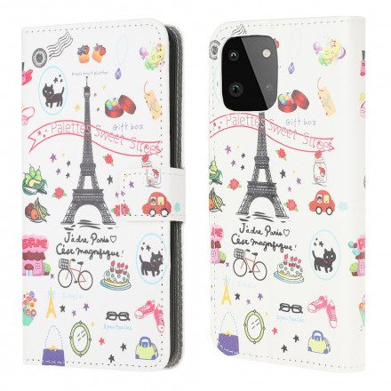 Folio-fodral För Samsung Galaxy A22 5G Jag Älskar Paris