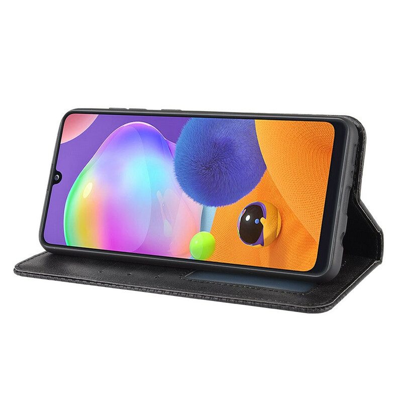 Folio-fodral För Samsung Galaxy A31 Läderfodral Vintage Stiliserad Lädereffekt