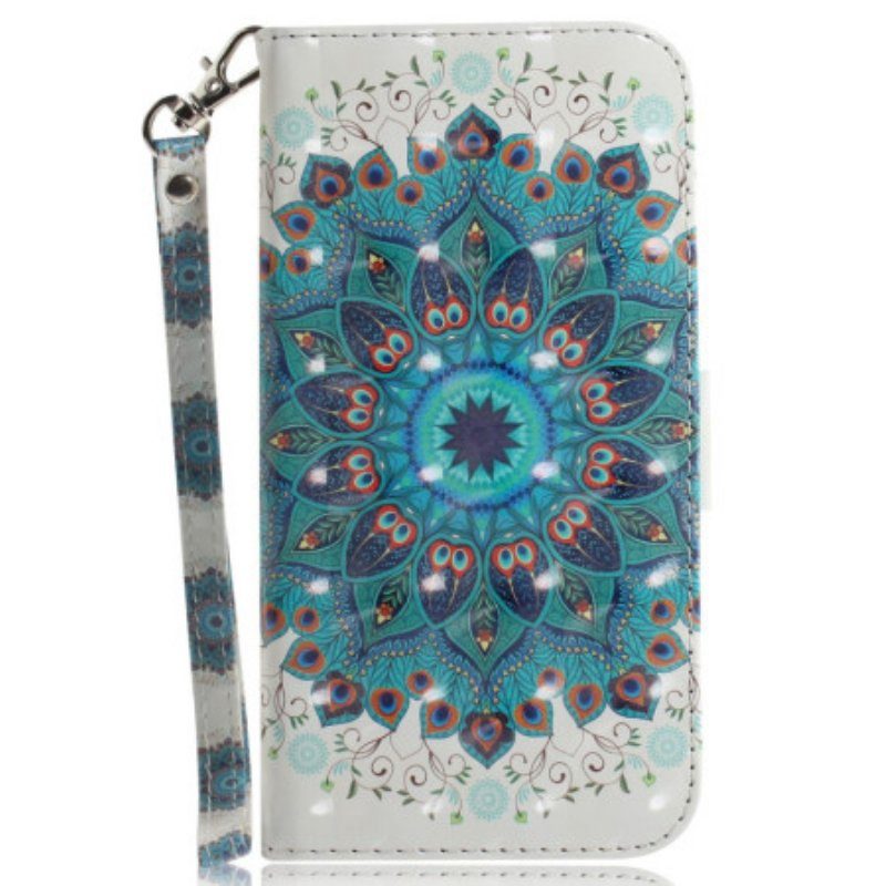 Folio-fodral Samsung Galaxy A14 / A14 5G Med Kedjar Strappy Mandala