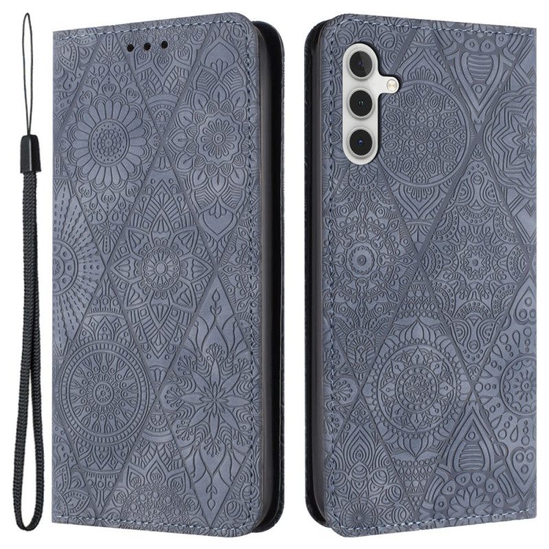 Folio-fodral Samsung Galaxy A15 5g Telefonfodral Patchwork Med Rem