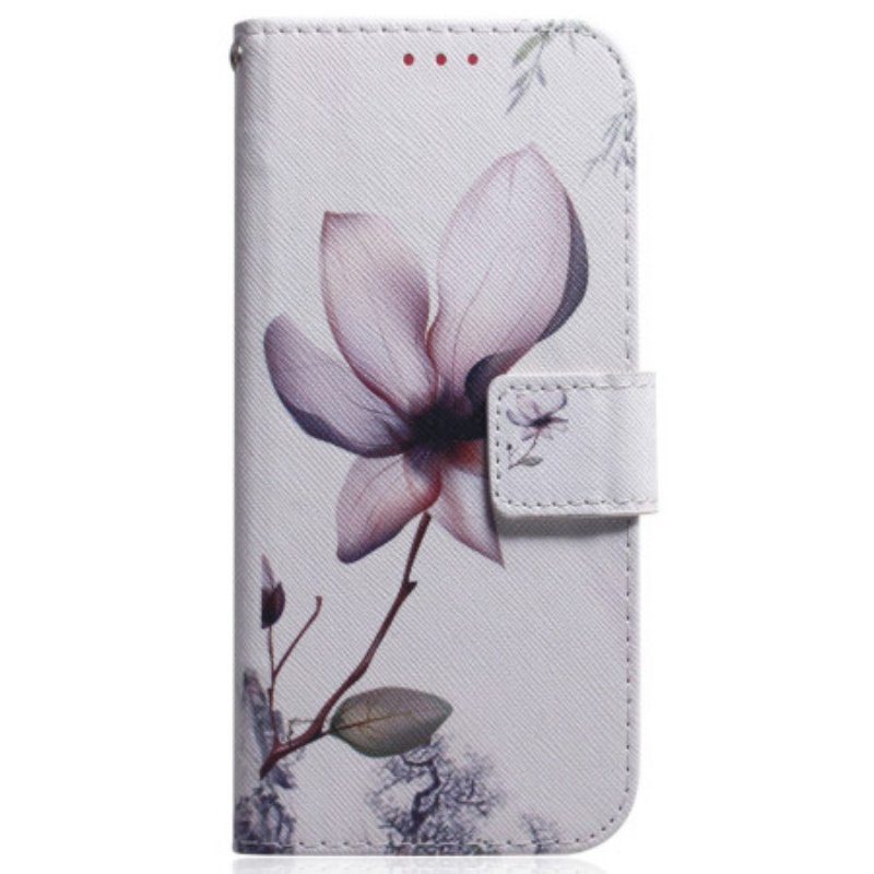 Folio-fodral Samsung Galaxy S23 5G Rosa Blomma