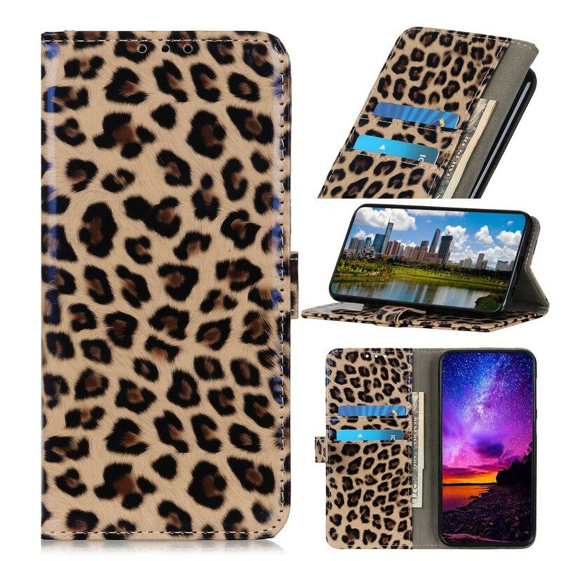 Läderfodral För Samsung Galaxy A52 4G / A52 5G / A52s 5G Enkel Leopard