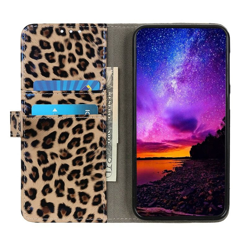 Läderfodral För Samsung Galaxy A52 4G / A52 5G / A52s 5G Enkel Leopard