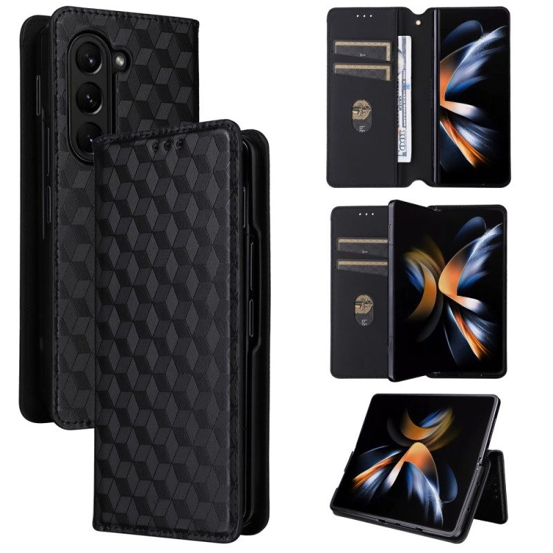 Läderfodral Samsung Galaxy Z Fold 6 Telefonfodral Diamantmönster