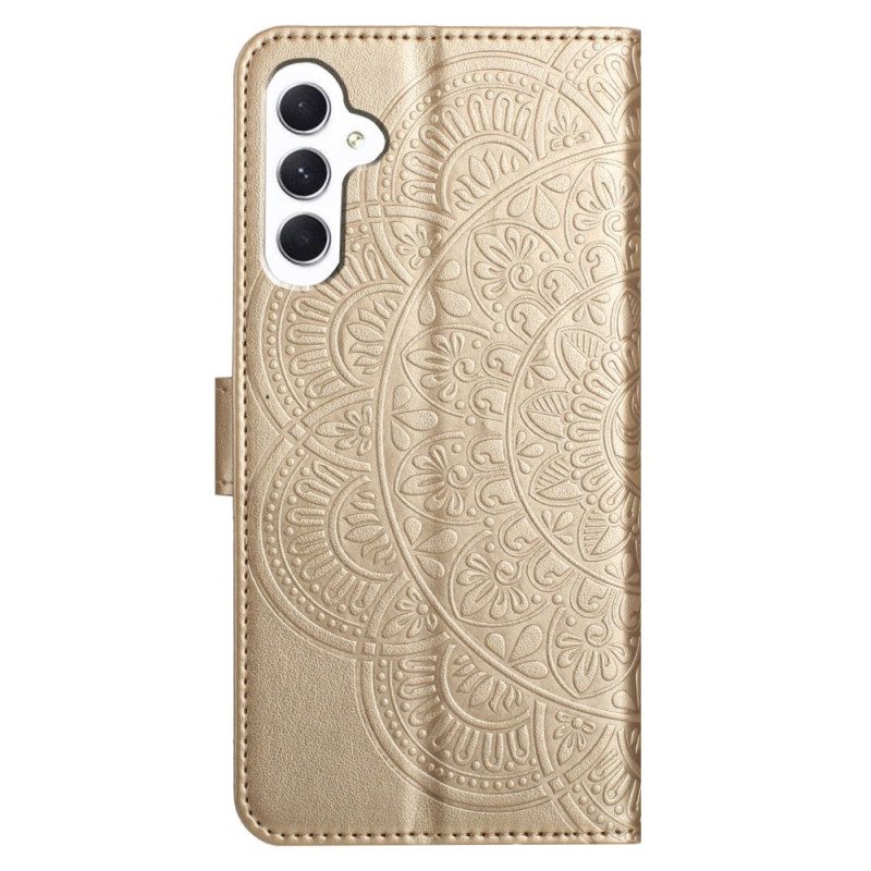 Läderskal Fodral Samsung Galaxy A16 5g Mandala Design Med Rem