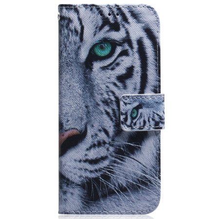 Läderskal Fodral Samsung Galaxy A16 5g Vit Tiger