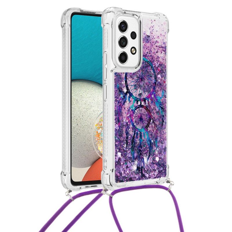 Mobilskal För Samsung Galaxy A53 5G Med Snodd Med Paljetter Drawstring Dreamcatcher