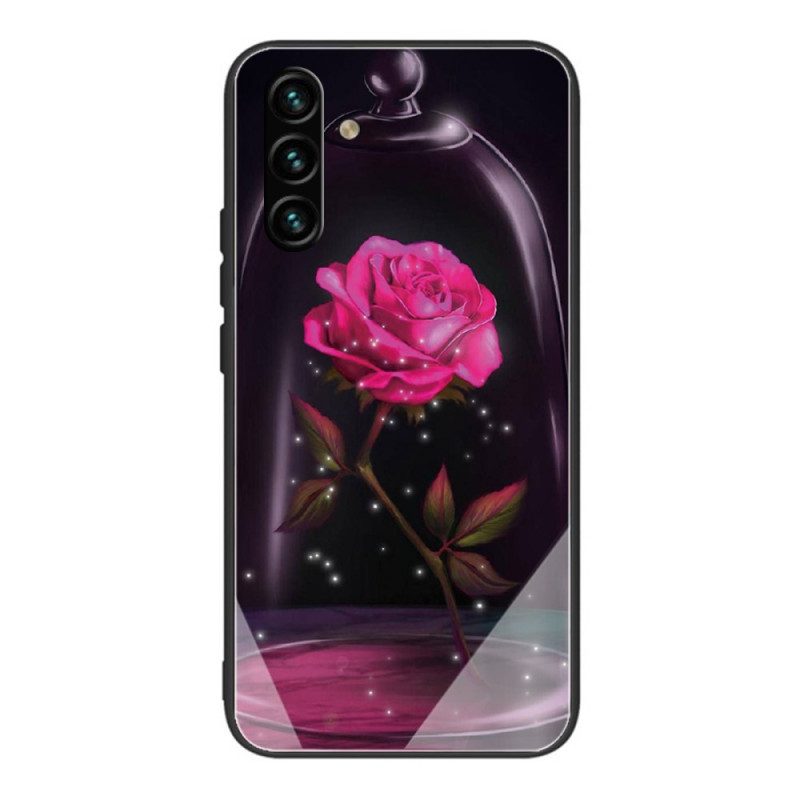 Skal För Samsung Galaxy A13 5G Magiskt Rosa Härdat Glas