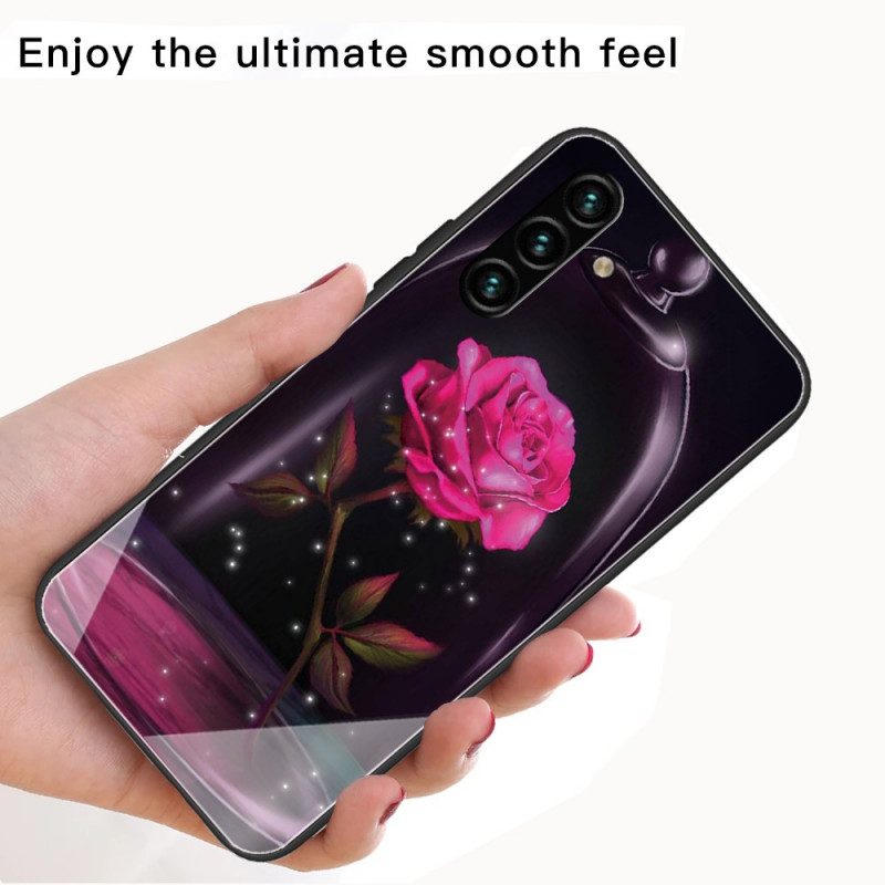 Skal För Samsung Galaxy A13 5G Magiskt Rosa Härdat Glas