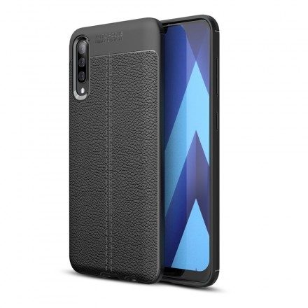 Skal För Samsung Galaxy A50 Double Line Litchi Lädereffekt