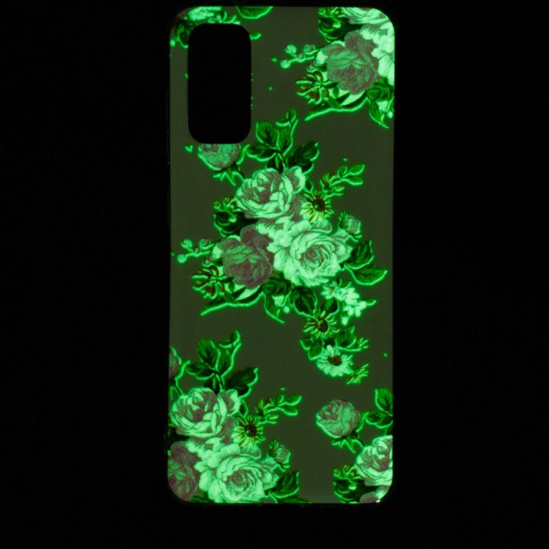 Skal För Samsung Galaxy A53 5G Fluorescerande Frihetsblommor