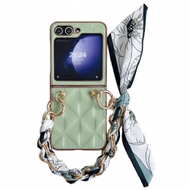 Skal För Samsung Galaxy Z Flip 6 Quiltat Armband