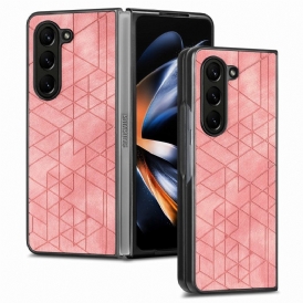 Skal För Samsung Galaxy Z Fold 5 Geometriska Mönster I Konstläder