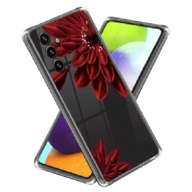 Skal Samsung Galaxy A15 Röd Blomma