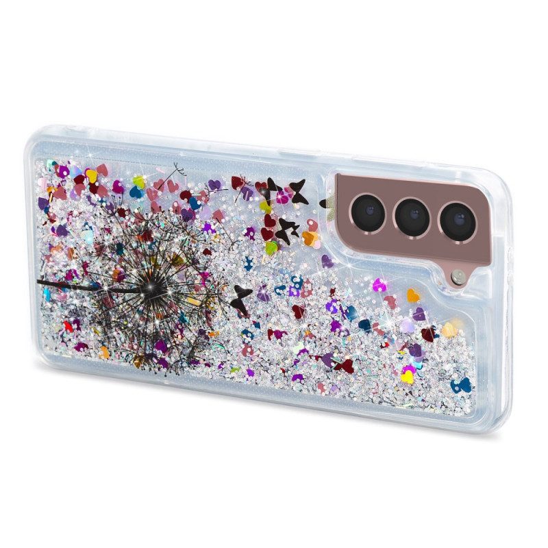 Skal Samsung Galaxy S24 Plus 5g Telefonfodral Maskros Flytande Glitter