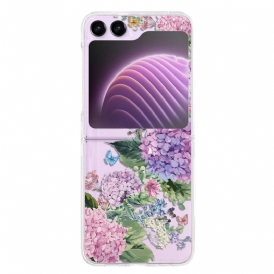 Skal Samsung Galaxy Z Flip 5 Genomskinliga Blommor